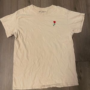 pacsun rose shirt tan/cream colored size medium